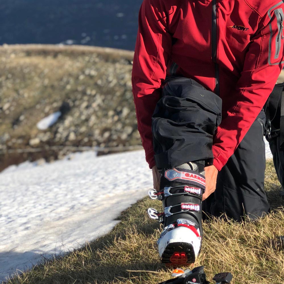 Because backcountry ski boots are made to be much lighter than downhill ski boots without compromising performance or durability, backcountry ski boots use far more advanced materials including carbon fibre, Grillamid & Pebax.