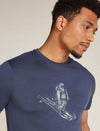 Icebreaker Merino 150 Tech Lite SS Tee Skiing Yeti Men