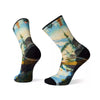 Smartwool Hike Light Cushion Mountain Print Men’s Crew Hiking Sock